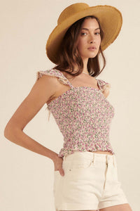 Valley Breeze Smocked Floral Cami Top - ShopPromesa