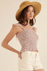 Valley Breeze Smocked Floral Cami Top - ShopPromesa