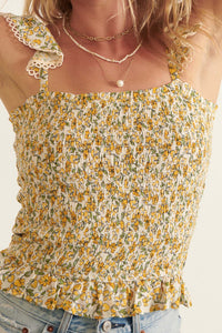 Valley Breeze Smocked Floral Cami Top - ShopPromesa