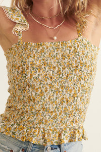 Valley Breeze Smocked Floral Cami Top - ShopPromesa