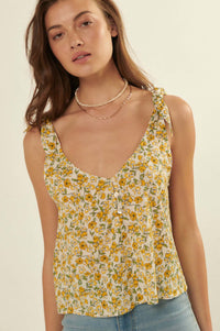 Happy Valley Floral Tie-Strap Cami Top - ShopPromesa