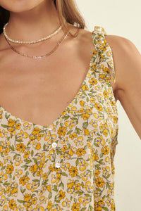 Happy Valley Floral Tie-Strap Cami Top - ShopPromesa