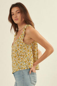 Happy Valley Floral Tie-Strap Cami Top - ShopPromesa