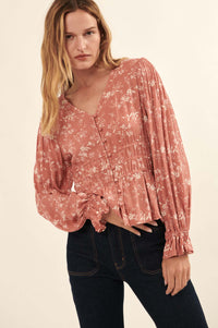 Effortless Elegance Floral Button-Front Top - ShopPromesa