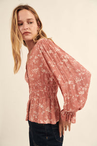 Effortless Elegance Floral Button-Front Top - ShopPromesa