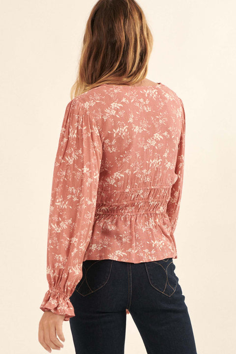 Effortless Elegance Floral Button-Front Top - ShopPromesa