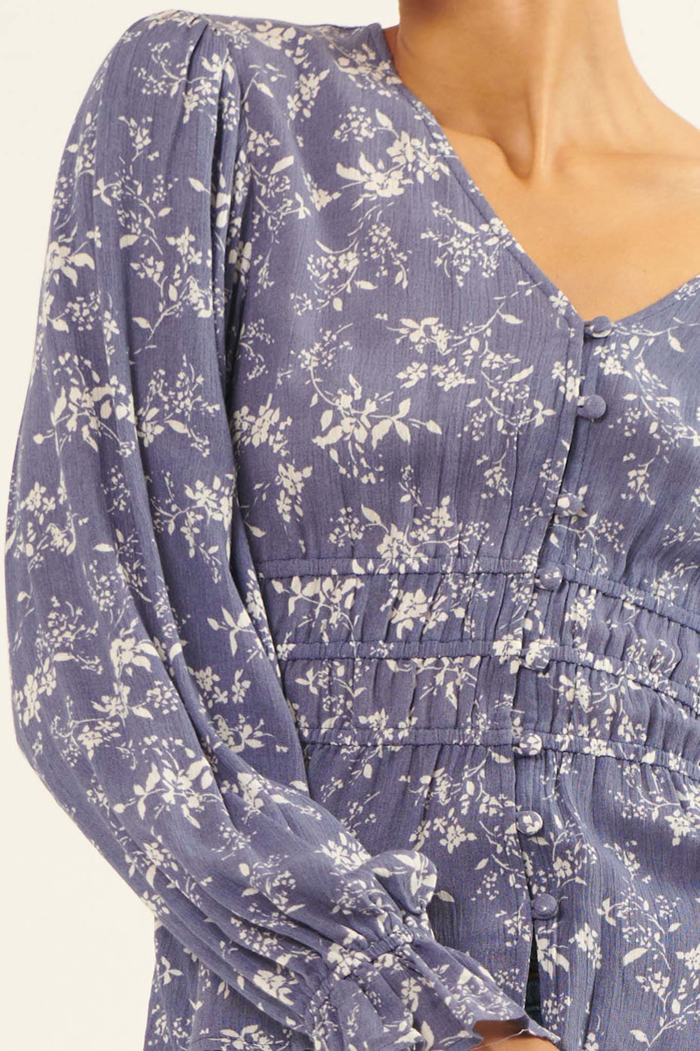 Effortless Elegance Floral Button-Front Top - ShopPromesa