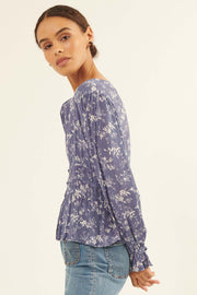 Effortless Elegance Floral Button-Front Top - ShopPromesa