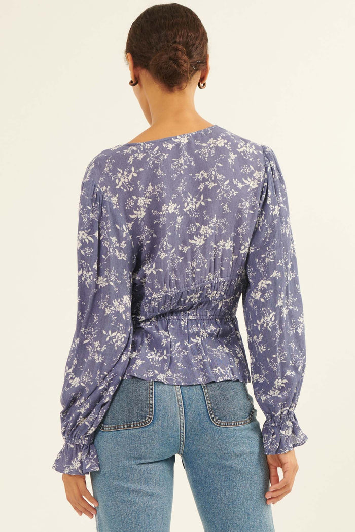 Effortless Elegance Floral Button-Front Top - ShopPromesa