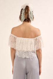 Poetic Beauty Floral Lace Off-Shoulder Bodysuit - ShopPromesa