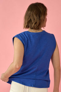 Easy Fit Vintage-Wash Slub Cotton Sleeveless Tee - ShopPromesa