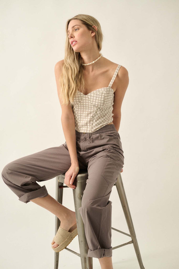 Sweetly Sultry Gingham Bustier Corset Top - ShopPromesa