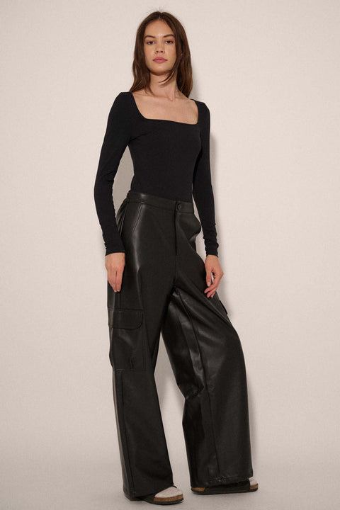 Lifted Fit Squareneck Long-Sleeve Bodysuit - ShopPromesa
