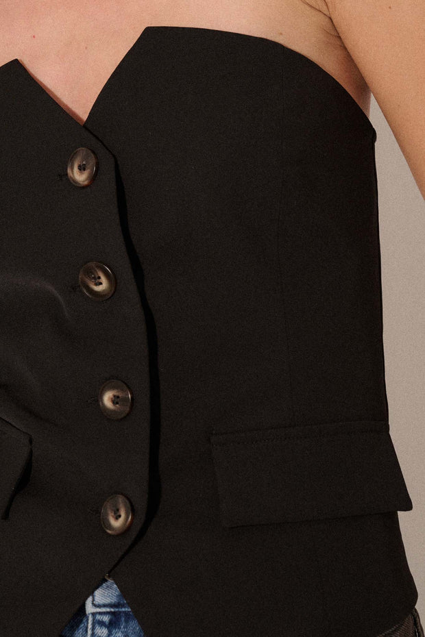 Tailor Made Strapless Bustier Blazer Top - ShopPromesa