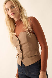 Tailor Made Strapless Bustier Blazer Top - ShopPromesa