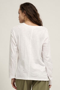 Easy Fit Cotton Slub Exposed-Seam Long-Sleeve Tee - ShopPromesa