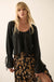 Pop Poetry Textured Button-Front Trumpet Blouse - ShopPromesa