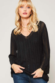 Find Your Truth Pointelle Knit Longline Sweater - ShopPromesa