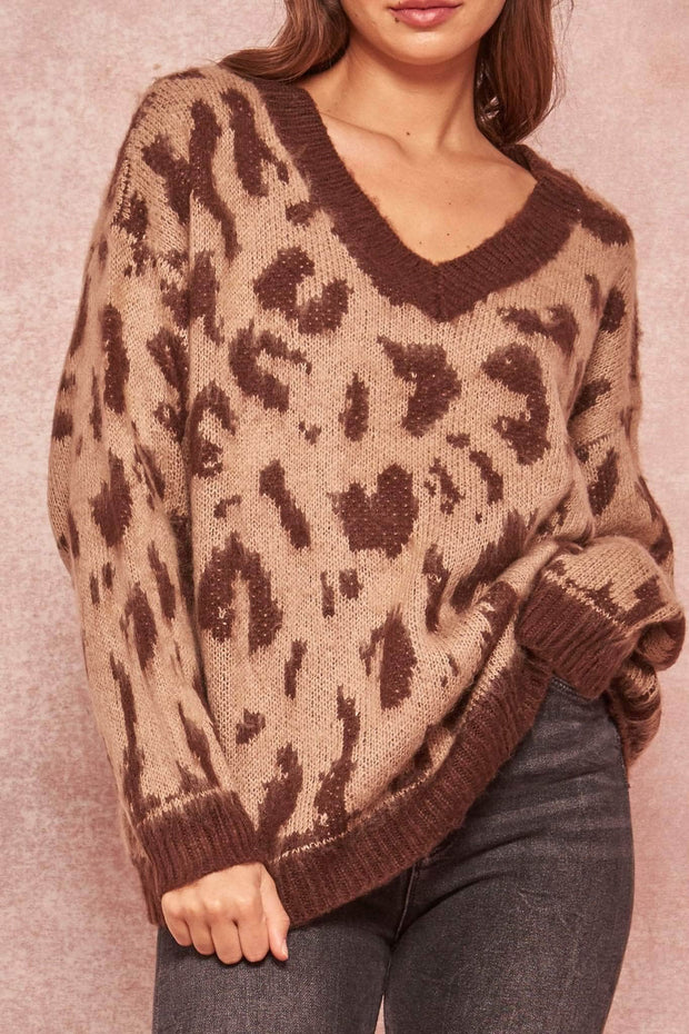 Feline Fine Furry Knit Leopard Sweater - ShopPromesa