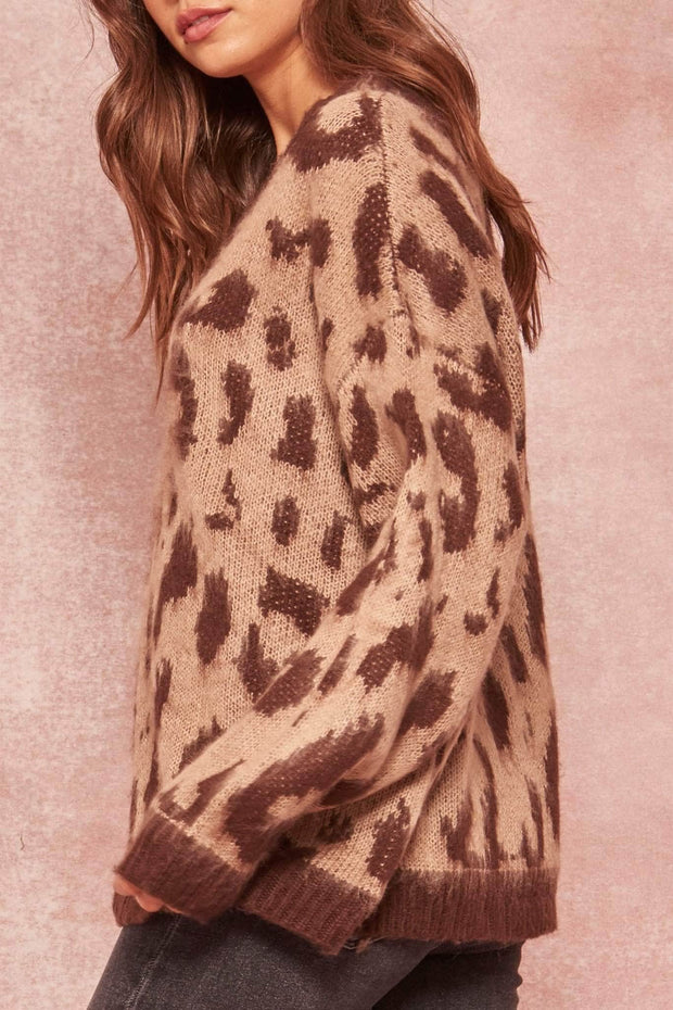 Feline Fine Furry Knit Leopard Sweater - ShopPromesa