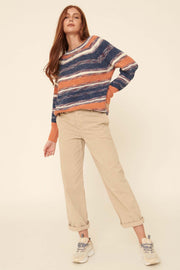 Midwinter Sunset Multicolor Striped Sweater - ShopPromesa