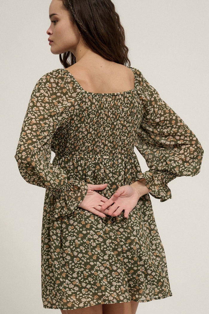 Room to Bloom Floral Babydoll Peasant Dress - ShopPromesa