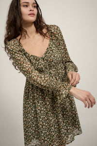 Room to Bloom Floral Babydoll Peasant Dress - ShopPromesa