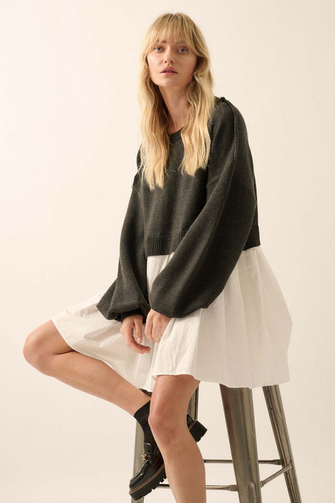 Day and Age Layered-Look Sweater Mini Dress | ShopPromesa