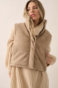 Urban Hiker Vegan Leather Puffer Vest - ShopPromesa