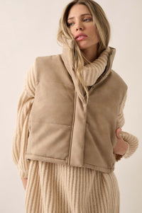 Urban Hiker Vegan Leather Puffer Vest - ShopPromesa