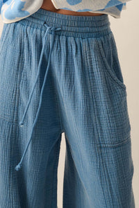 Jump In Crinkle Cotton Drawstring Parachute Pants - ShopPromesa