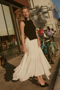 Gentle Winds Tiered Ruffle Handkerchief Maxi Skirt - ShopPromesa