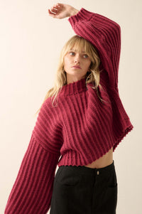 Cozy in Love Chunky Ribbed Knit Mock Neck Sweater - ShopPromesa