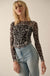 Modern Blossoms Floral-Print Mesh Exposed-Seam Top - ShopPromesa