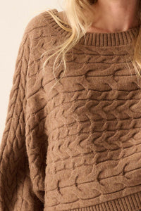 Keep It Together Cable Knit Dolman Sweater - ShopPromesa