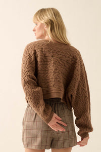 Keep It Together Cable Knit Dolman Sweater - ShopPromesa