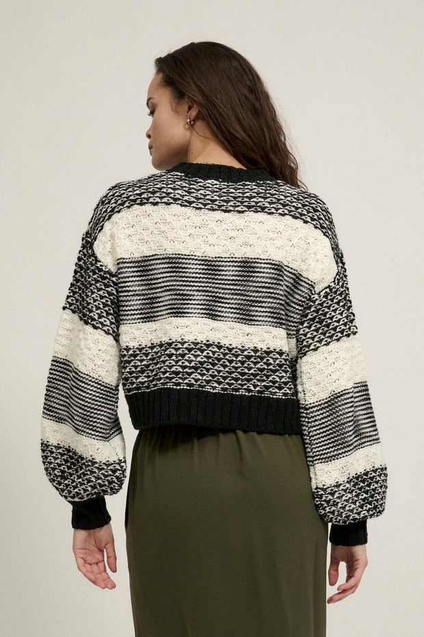 Mixed Feelings Colorblock Multi-Knit Sweater - ShopPromesa