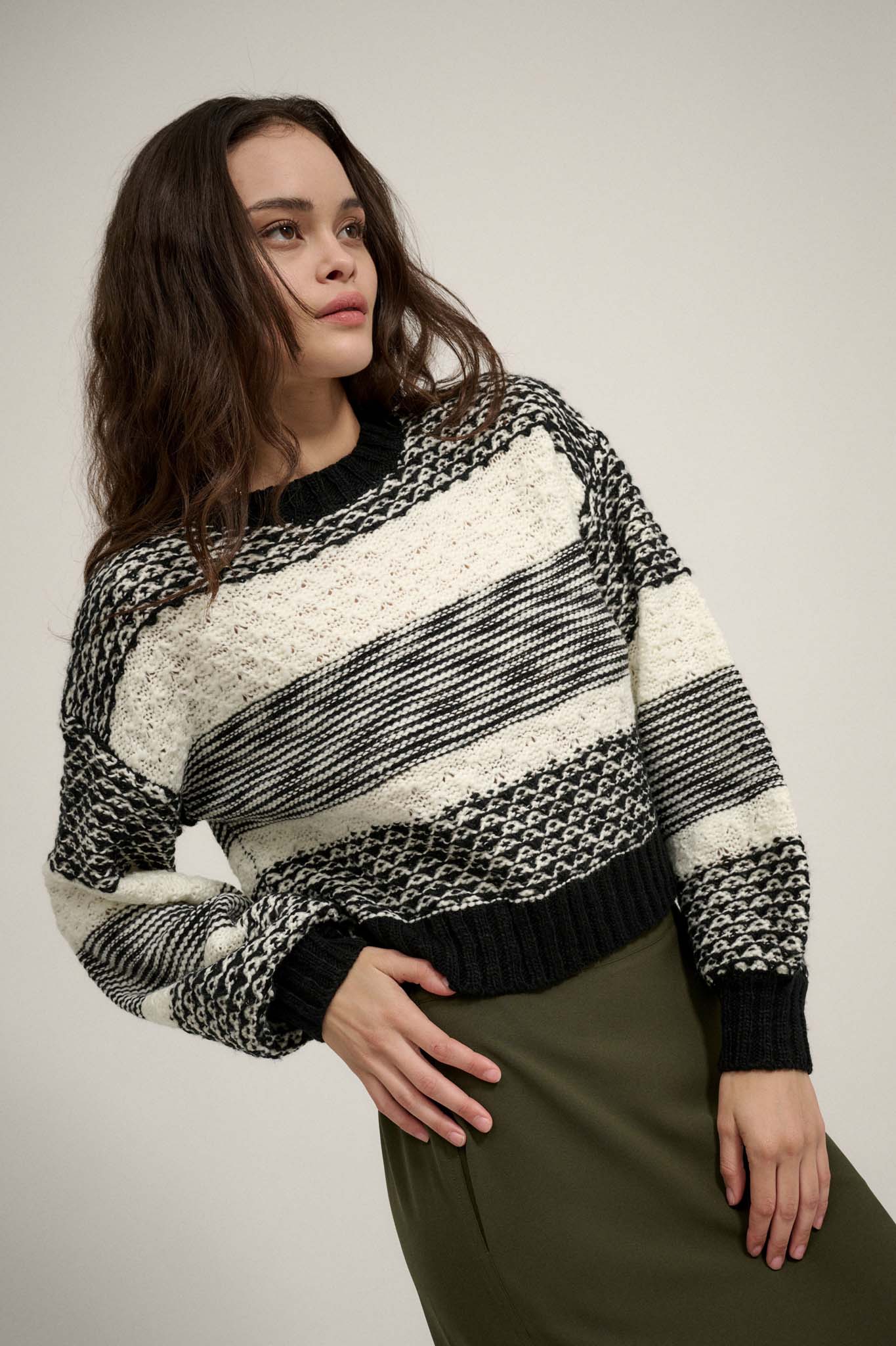 Mixed Feelings Colorblock Multi-Knit Sweater - ShopPromesa