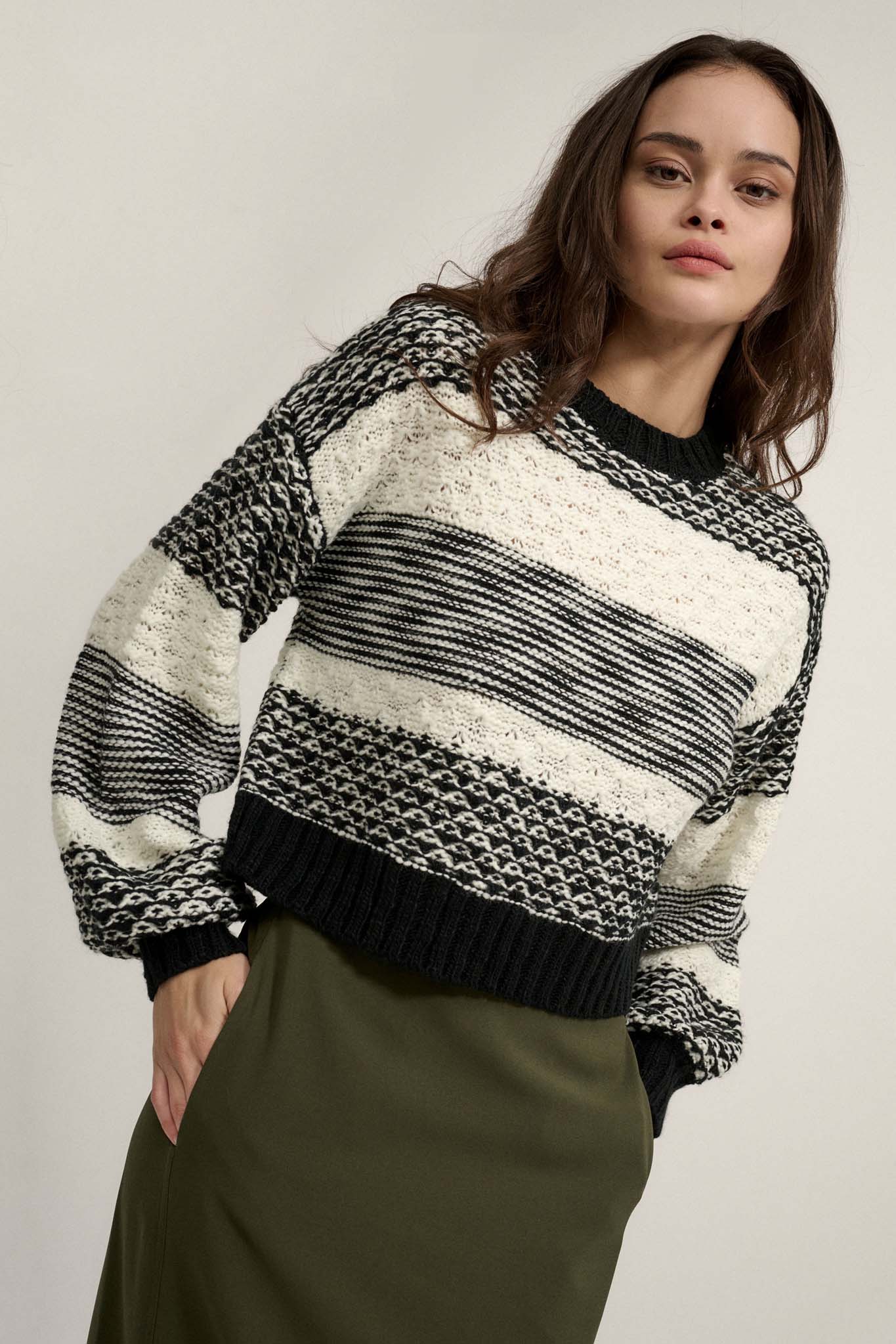 Mixed Feelings Colorblock Multi-Knit Sweater - ShopPromesa