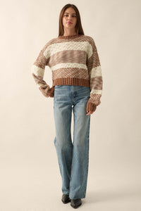 Mixed Feelings Colorblock Multi-Knit Sweater - ShopPromesa