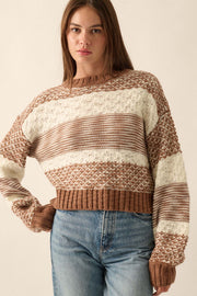 Mixed Feelings Colorblock Multi-Knit Sweater - ShopPromesa