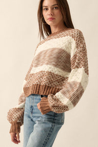 Mixed Feelings Colorblock Multi-Knit Sweater - ShopPromesa