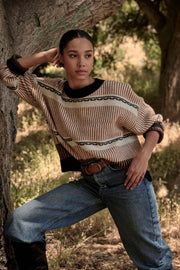 Chic Streak Abstract Striped Knit Sweater - ShopPromesa