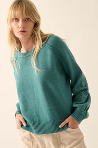 Peace of Mind Exposed-Seam Raglan Sweater - ShopPromesa