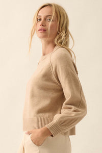 Peace of Mind Exposed-Seam Raglan Sweater - ShopPromesa