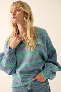 Fade Into You Ombre Striped Sweater - ShopPromesa