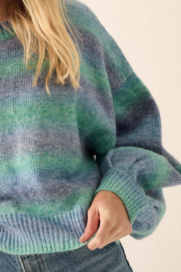Fade Into You Ombre Striped Sweater - ShopPromesa