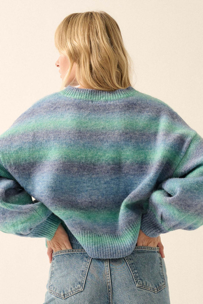 Fade Into You Ombre Striped Sweater - ShopPromesa