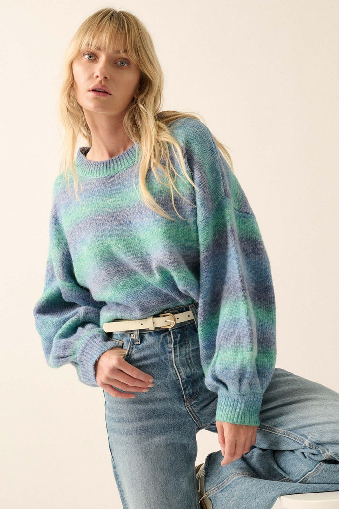 Fade Into You Ombre Striped Sweater - ShopPromesa