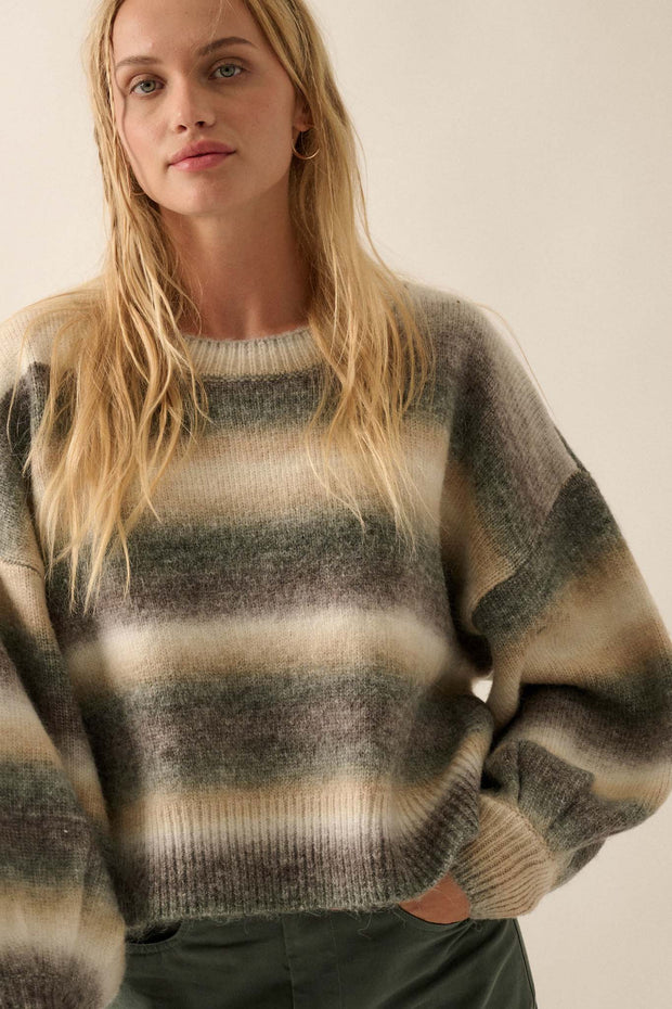 Fade Into You Ombre Striped Sweater - ShopPromesa